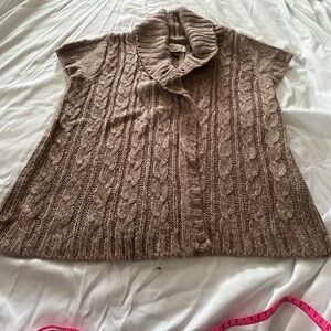 Sonoma petite medium short sleeve sweater with button details